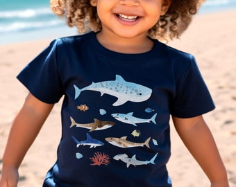 Hai T-Shirt - Hai-Spezies Shirt - Aquarell Hai T-Shirt - Ozean Meer Tier T-Shirt - Meereswelt - Hai Liebhaber Geschenk - Hai Grafik T-Shirt