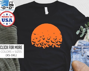 Halloween Shirt, Halloween Tshirt, Halloween Bat Shirt, Kids Halloween Shirts, Flying Bats Shirt, Halloween Costume Shirt, Halloween Bat Tee