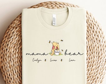 Mama Bear T-Shirt - Cute Mama Shirt - Mother's Day Shirt - Personalized Mom Shirt - Custom Mama Bear Shirt - Mothers Day Gift - New Mom Gift