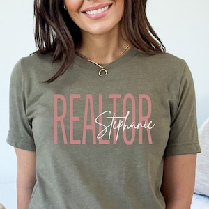 Custom Realtor T-Shirts, Personalized Realtor Shirt, Tshirt for Realtor Marketing, Real Estate Shirts, Gift for Realtor, Gift for Agent