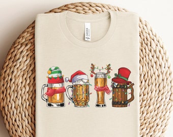 Christmas Beer Shirt, Christmas Drinking Shirt, Beer Lover Gift, Christmas Party Shirt, Christmas Spirit Shirt, Santa Beer Shirt, Xmas Gift