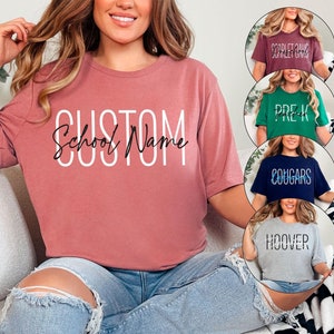 Custom School Spirit Shirt, Custom Teacher Shirts, Custom School Shirt, Teacher Team Shirts, Personalized School Tshirt, Teacher Gift