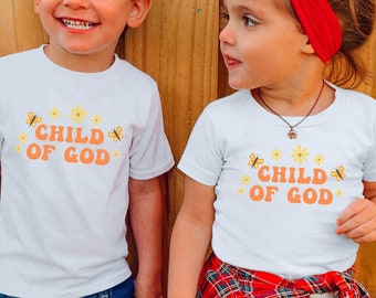Shirt kind van God, shirt christelijke vrouwen, christelijke kindershirts, religieus shirt, Jezus shirt, cadeau voor gelovige, geloof shirt voor kinderen
