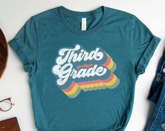 Third Grade Teacher Shirt, Retro Third Grade Shirt, Third Grade Shirt Gift, Back To School, Teacher Life Shirt, Teacher Appreciation Shirt