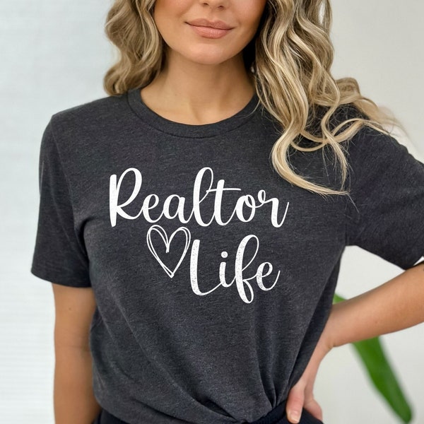Realtor Life Shirt with Heart, Home Girl Shirt, Real Estate Shirt, Gift for Realtor, Funny Realtor Shirt, Unisex Crewneck Soft T-Shirts
