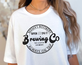 Brewing Co T-Shirt - Mamas Boobery Shirt - Funny Mom Tee - Breastfeeding Tee - New Mom Gift - Pregnancy Mom Shirt - Baby Shower Gift