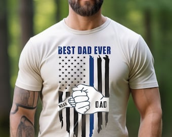Personalisiertes Dad Shirt mit Kindernamen - Personalisiertes Bestes Dad Ever T-Shirt - Vatertagsgeschenk - Papa und Ich Outfit - Vatertags Shirt