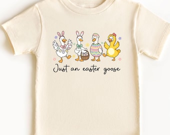 Just An Easter Goose Toddler Youth Shirts - Easter Day Kids Tees