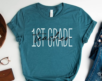 First Grade Teacher Shirt, 1st Grade Teacher Tee, First Grade Shirt Gift, Gift for Teacher, Back to School Shirt, 1st Grade Crew Shirt