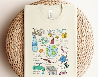 Earth Day Shirts - Save the Planet Shirt - Environmental T-Shirts - Recycle Reuse -  Happy Earth Day T-Shirts - Support The Planet Tee