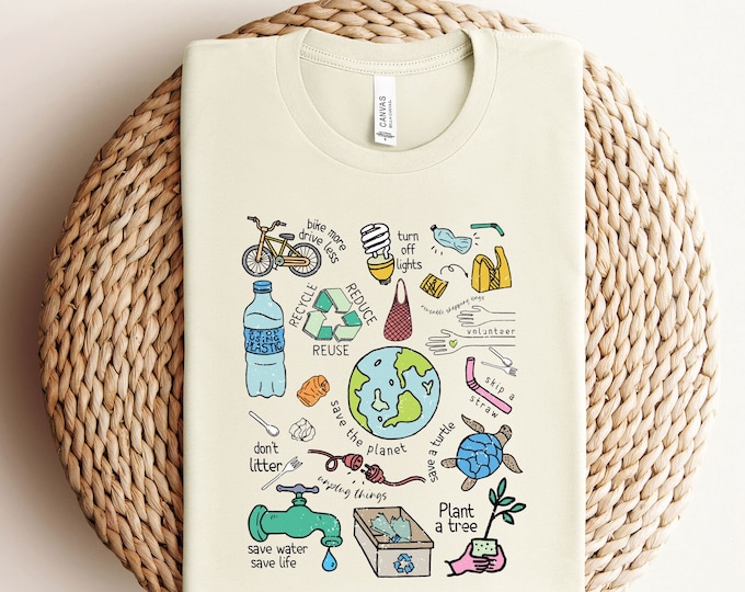 Earth Day Shirts - Save the Planet Shirt - Environmental T-Shirts - Recycle Reuse -  Happy Earth Day T-Shirts - Support The Planet Tee