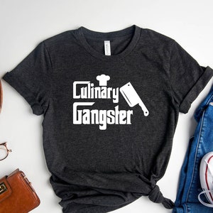 Camisa de gangster culinário, camiseta culinária, camisa de cozinheiros, camiseta de chef, camisa engraçada de chef, camiseta engraçada de culinária, camisa de culinária, presente de camisa de cozinheiro