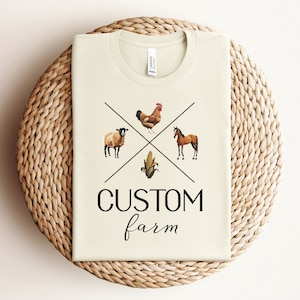 Custom Farm T-Shirt - Personalized Farm Name Tee - Farm Life Gift - Life Is Better On The Farm Shirt - Farmer Gift - Country Farmhouse Shirt