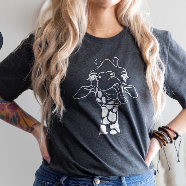 Funny Giraffe Shirt, Giraffe Shirt, Giraffe Lover Shirt, Sarcastic Tee, Comic Giraffe Shirt, Funny Giraffe T-shirt, Giraffe Zoo Shirt