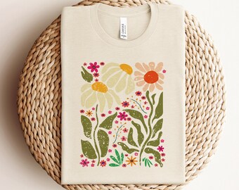 Wildflower T-shirt, Vintage Flower Shirt, Floral T-shirt