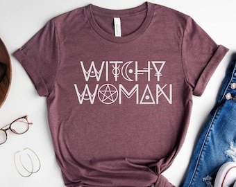 Witchy Woman Shirt, Women&#39;s Halloween Shirt, Witch Shirt, Funny Halloween Tshirt, Halloween Woman Shirt, Halloween Witch Shirt