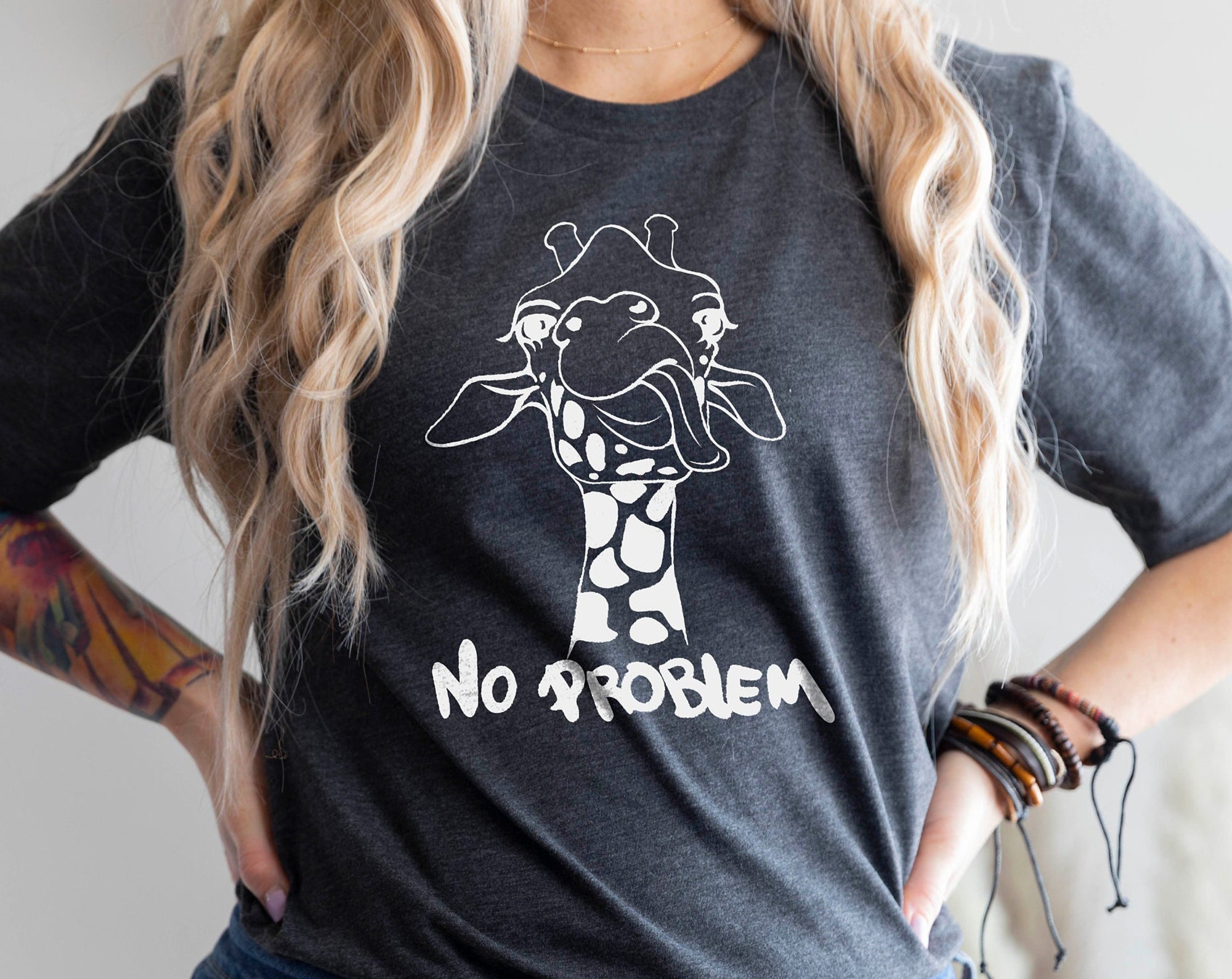 Discover No Problem Shirt, Giraffe Shirt, Funny Sarcasm Shirt, Funny shirt, Funny Quotes Shirt, Giraffe Lover Shirt, Zoo Shirt