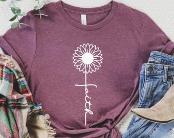 Religious Shirt, Faith Shirt, Butterfly Shirt, Vintage Flower Shirt, Floral Shirt, Religious Gift Shirt, Christian Shirt for Women, Mom Gift