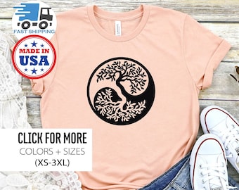 Tree of Life Shirt, Spiritual Shirt, Yin Yang Shirt, Ying Yang Tree Shirt, Ying Yang Sign, Ying Yang Shirt Women, Buddhist Shirt, BonsaiTree