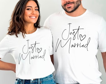 Camisetas para recién casados, camisetas para parejas, regalos para recién casados, camisetas para luna de miel, camisetas para parejas a juego, regalos para despedidas de soltera, camisetas para fiestas de bodas