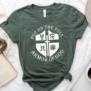 Full Armor of God Shirt, Religious Shirt, Unisex Christian Shirts, Christian Shirt Gift, Faith T-Shirts, Ephesians Shirt, Knight Shirts