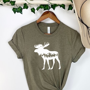 Moose Shirt, Moose Shirt for Women, Moose T-Shirt, Moose Camp Shirt Moose Lover Shirt  Kids Moose Shirt  Mountain Moose Shirt Moose Gift Tee