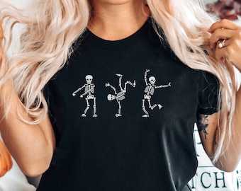 Dancing Skeleton Shirt, Funny Skeleton Shirt, Halloween Shirt, Halloween Party Dancing Skeleton Shirt, Funny Halloween Shirt