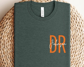 Custom Dr T-Shirt, Gift for Doctor, Personalized Dr Tee, Medical Graduation Shirt, PHD T-Shirt, Medical grad Shirt, New Doctor Gift