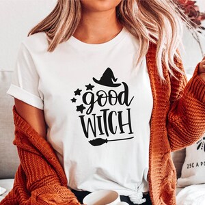 Goede heks Halloween-shirt, Halloween-heksenkostuum, heksenhoed-shirt, heks Halloween-T-shirt, goede heks-shirt, Halloweencadeau voor vrouwen