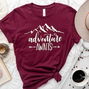 Adventure Awaits Shirt, Explore More Shirt, Hiking Mountain  Shirt, Nature Camping Shirt, Camping Trip Shirt, Hiking Family  Shirts