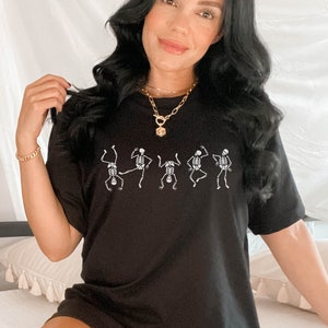 Skeleton Dancing Halloween Shirt, Skeleton Dance Shirt, Halloween Skeleton Shirt, Dancing Skeleton Shirt, Funny Skeleton Shirts