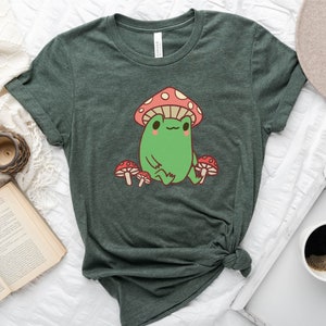 Frog Shirts, Funny Frog Shirt, Mushroom Frog Shirt, Cute Frog Shirt, Mushroom Shirts, Frog Gift Shirt, Frog Lover Shirt, Mushroom Tees