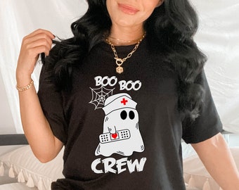 Boo Boo Crew Shirt, Halloween Nurse Shirt,  Funny Halloween Shirts, Cute Nurse Shirt, Halloween Nurse Gift, Spooky Nurse Shirt, Boo Crew Tee