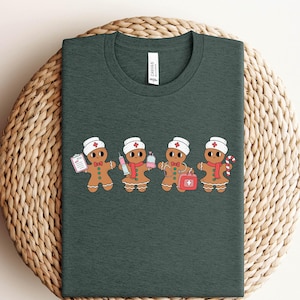 Christmas Nurse Shirts - Gingerbread Nurse T-Shirt - Xmas Nurse Gift -  Nurse Crew Shirts - Jolly Nurse T-Shirt - Christmas Gift - RN Xmas