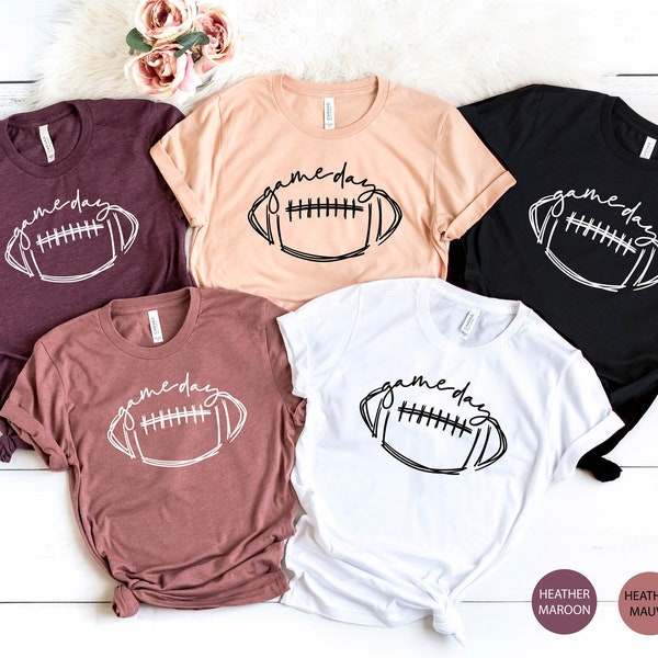 Game Day Shirt, Football Game Shirt, Football Mom Shirt, Football Shirt Gift, Football Sunday Shirt, Football Spirit Wear Shirts, Unisex Tee