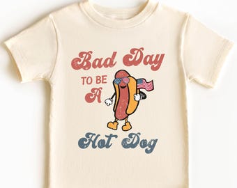 4 juli kindershirt - Bad Day To Be A Hotdog - Patriottisch hotdog-T-shirt