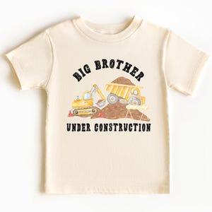 Big Brother Shirt - Big Brother Under Construction Shirt - New Brother Shirt - Brother To Be Shirt - Toddler Baby Announcement Shirt