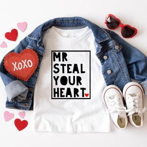 Boys Valentine Shirt, Mr Steal Your Heart Shirt, Toddler Valentine Shirt, Kids Valentine Shirts, Funny Valentine Shirt for Boys