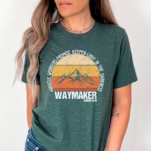 Waymaker Shirt, Miracle Workers Promise Keeper T-Shirt, Faith Shirt, Christian Clothing, Bible Verse Shirt, Jesus T-Shirt, Religious Gift