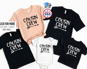 Cousin Crew Tshirts, Matching Cousin Shirt, Unisex Clothing, Cousin Lover Tshirt, Cute Crewneck,  Matching Family Shirts, Family Cousin Gift