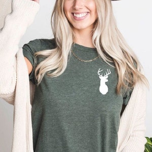 Deer Shirt, Hunting Pocket Tee, Deer Hunter Shirt, Hunting Shirt, Unisex Clothing, Camping Shirt, Deer Hunting T Shirts, Deer Lover Gifts