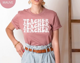Retro Lehrer Shirt, unterrichten Shirt, süßes Shirt für Lehrer, Lehrer Geschenk, Lehrer Wertschätzung Shirt, Schullehrer Shirt, unterrichten Geschenk Shirt