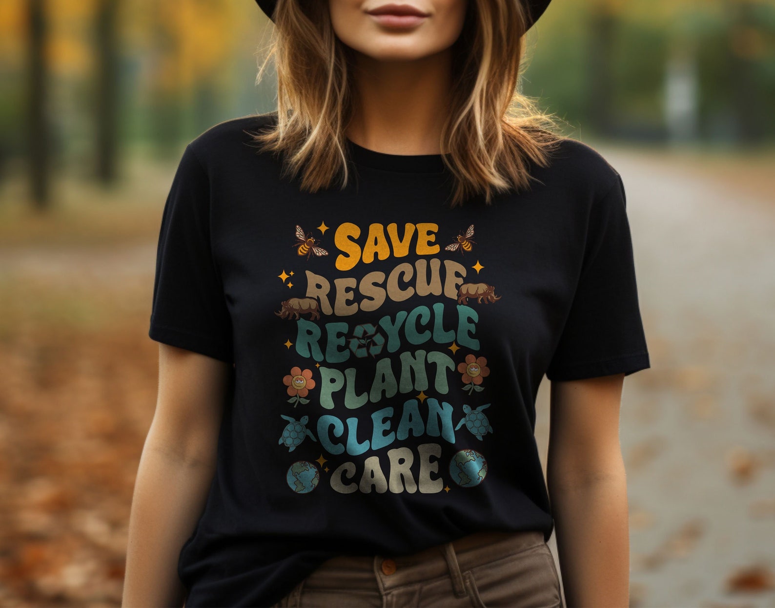 Earth Day Shirts -Save Rescue Recycle Plant Clean Care Earth Day Shirts -Save Rescue Recycle Plant Clean Care
