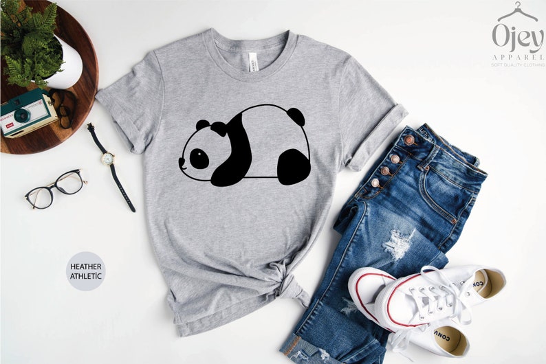 Panda Shirts, Cute Panda Shirts, Panda Lover Shirt, Kids Panda Shirts, Love Panda Shirts, Panda Party Shirts, Panda Shirt for Kids Heather Athletic