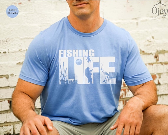 Fishing Life Tshirt, Fishing Graphic Tee, Gift for Men, Fisherman Tshirt, Fishing Lover Shirt, Mens Clothing, Fisher Shirt, Fathers Day Gift