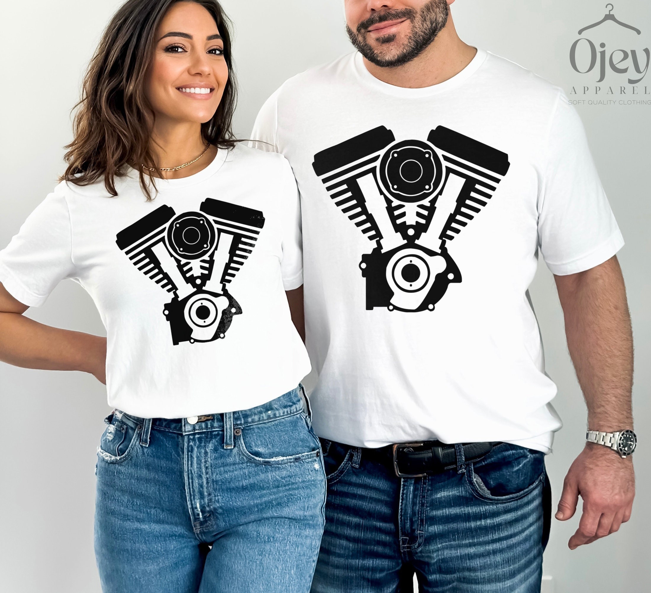 Motorcycle Merch Evo Twin Cam Engine Shirt, Cruiser Motorcycle Chopper Style Unisex Tee ...