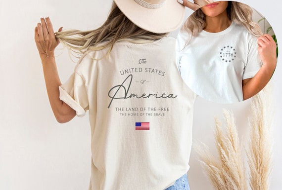 4th of July T-Shirts, USA 1776 Shirt, Patriotic USA T-Shirt, Land of The Free Shirt, United States of America Shirt, 4th of July Shirt