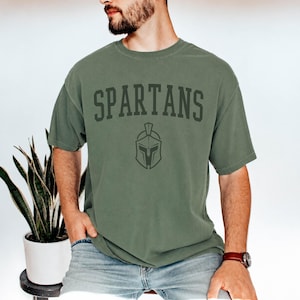 Custom School Mascot Shirt - Comfort Colors® Spirit Wear T-Shirts - Team Mascot Back to School Tee Moss