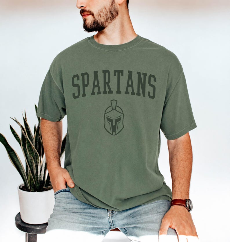 Custom School Mascot Shirt - Comfort Colors® Spirit Wear T-Shirts - Team Mascot Back to School Tee Moss