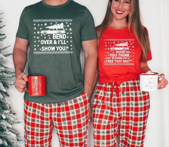 Merry Christmas Funny Christmas Tree Couples Matching T-Shirt Merry Christmas Funny Christmas Tree Couples Matching T-Shirt